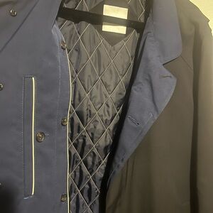 Men's Navy Quilted Shirt Jacket